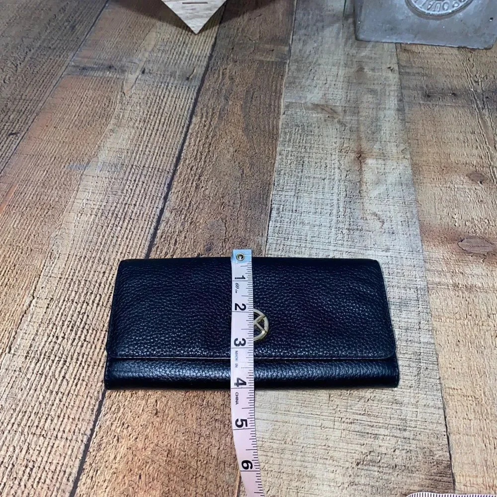 Michael Kors Purse / Purse Fulton Flap Continental Leather Black